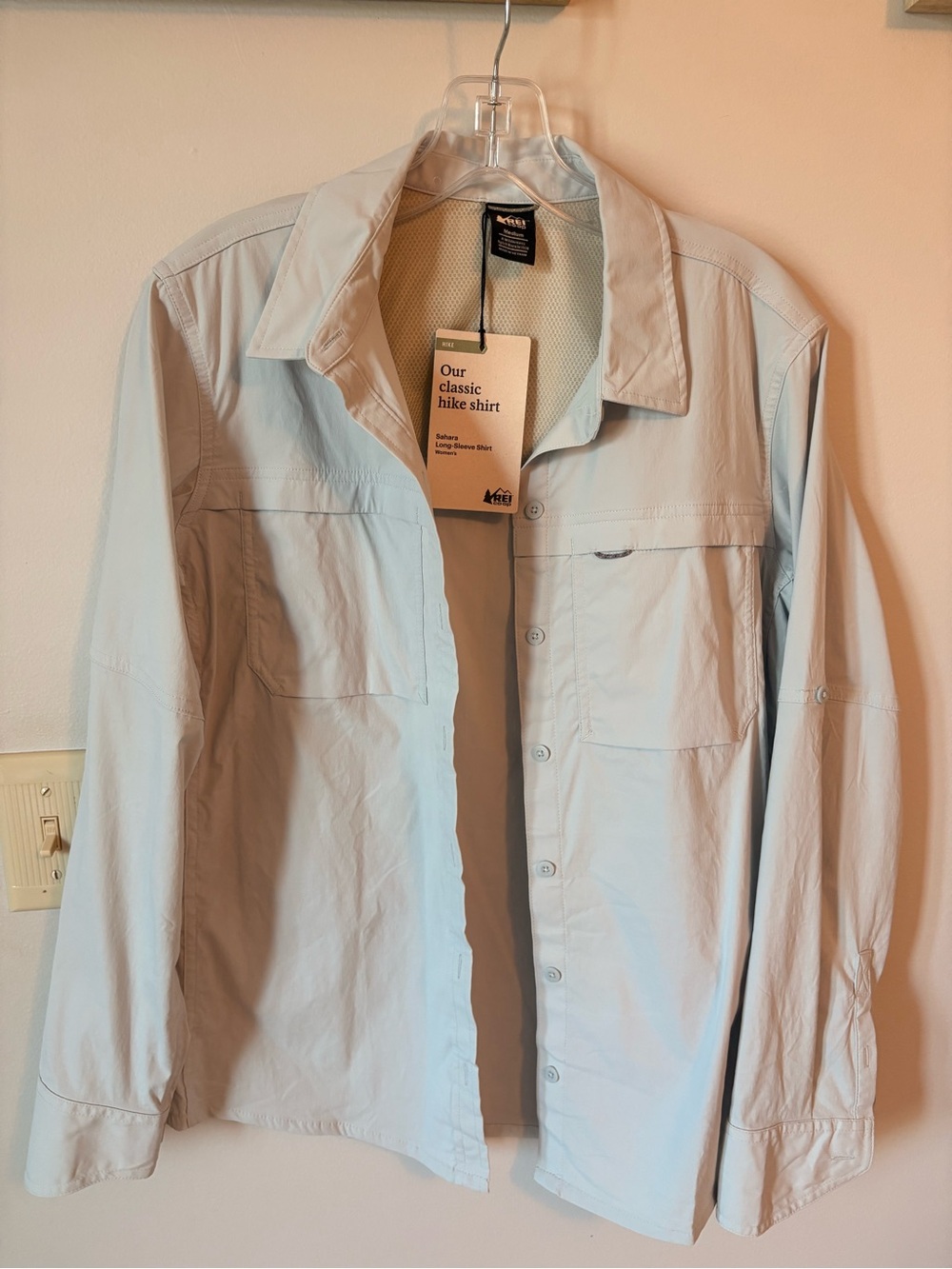 REI women’s Light Blue Lightweight Hiking Shirt/jacket